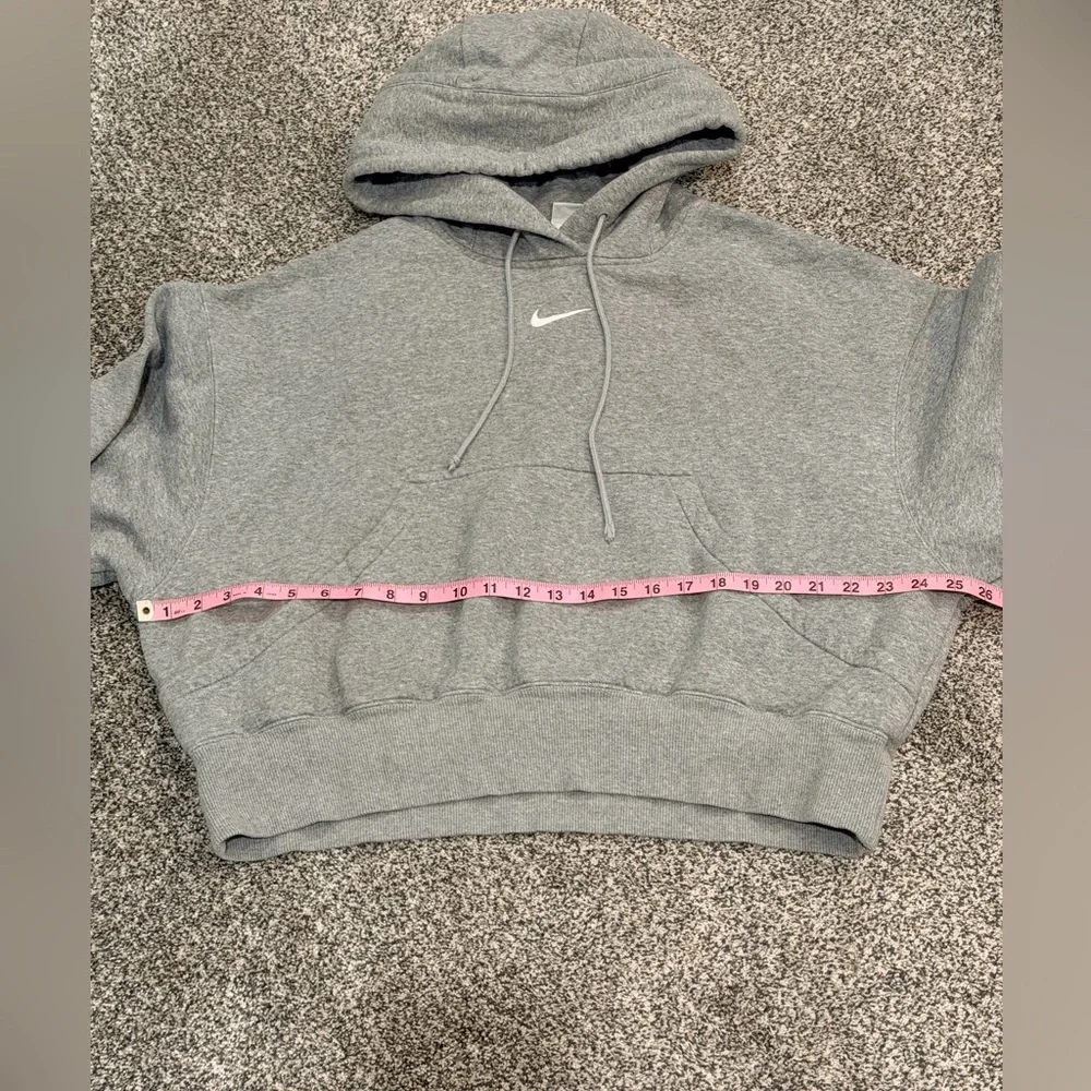 Nike Sportswear Phoenix Fleece Over-Oversized Gray Hoodie Sweatshirt Size XXS